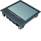 Hager - Boîte de sol carrée 12 modules revêtement 5mm max Noir