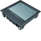 Hager - Boîte de sol carrée 12 modules revêtement 12mm max Noir