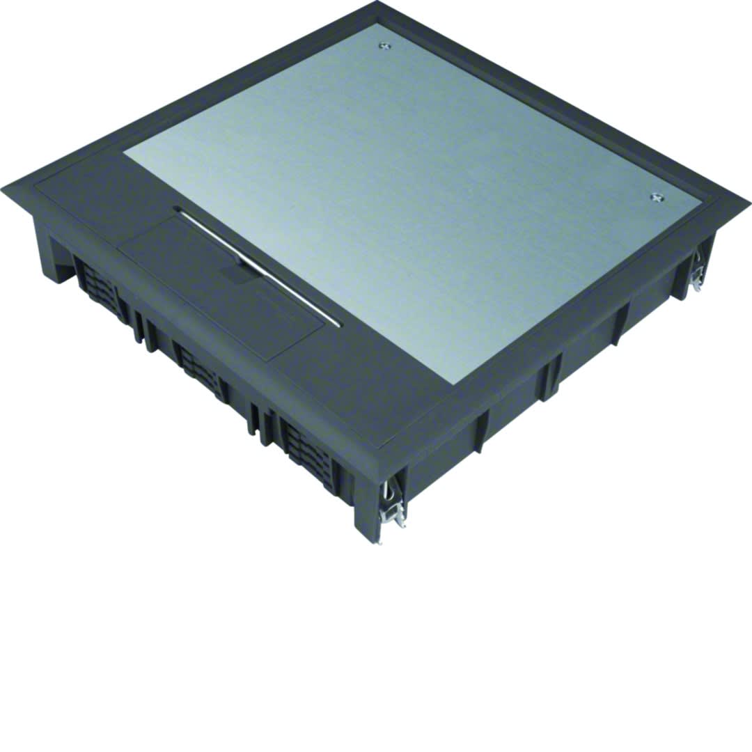 Hager - Boîte de sol carrée 24 modules revêtement 5mm max Noir