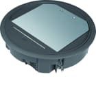 Hager - Boîte de sol ronde 12 modules noire