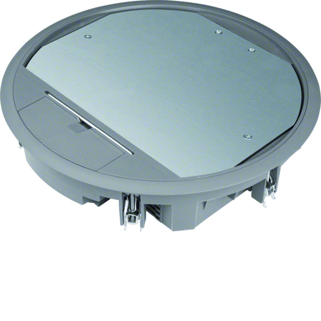 Hager - Boîte de sol ronde 20 modules diam 294mm encastrement diam 275mm grise