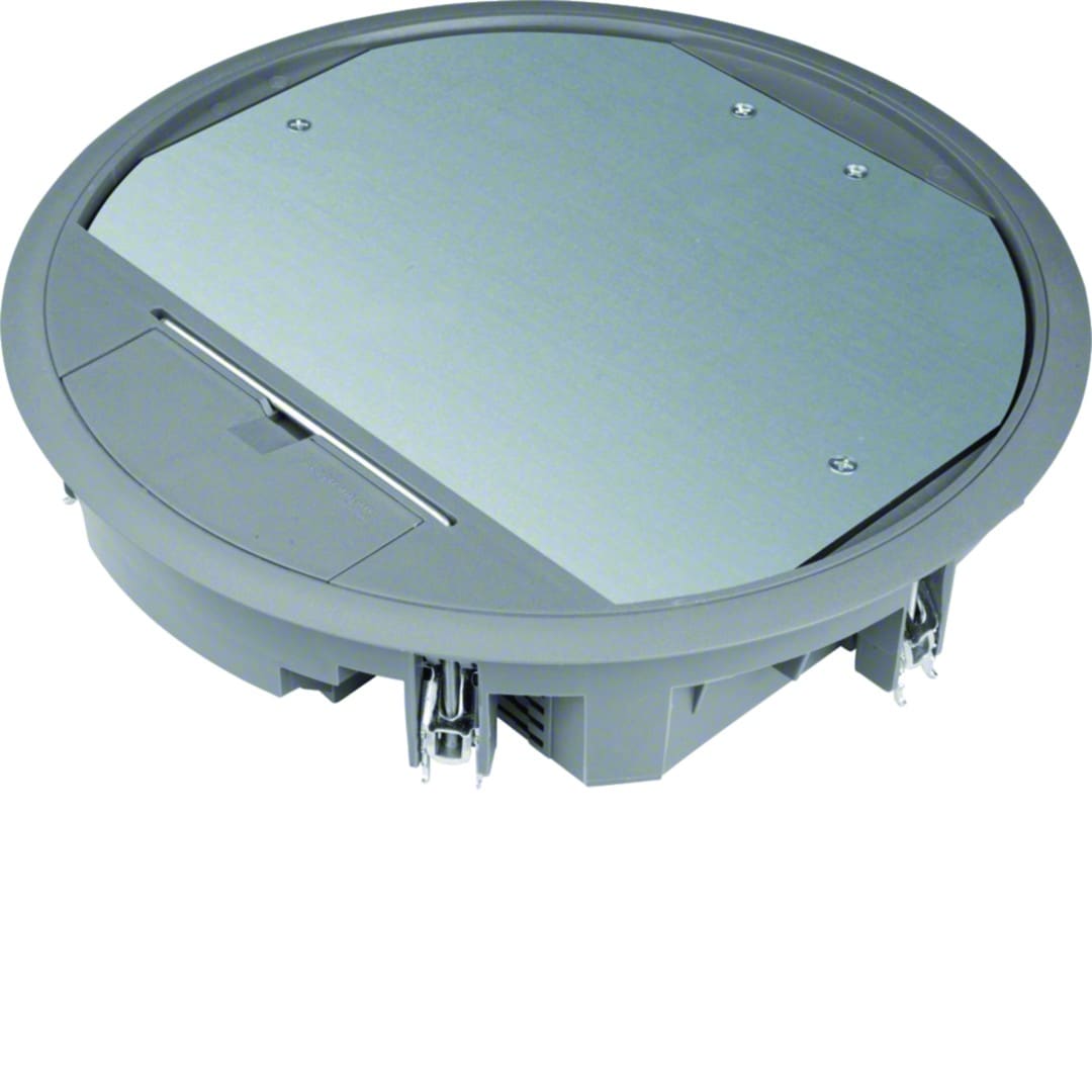 Hager - Boîte de sol ronde 20 modules diam 294mm encastrement diam 275mm grise