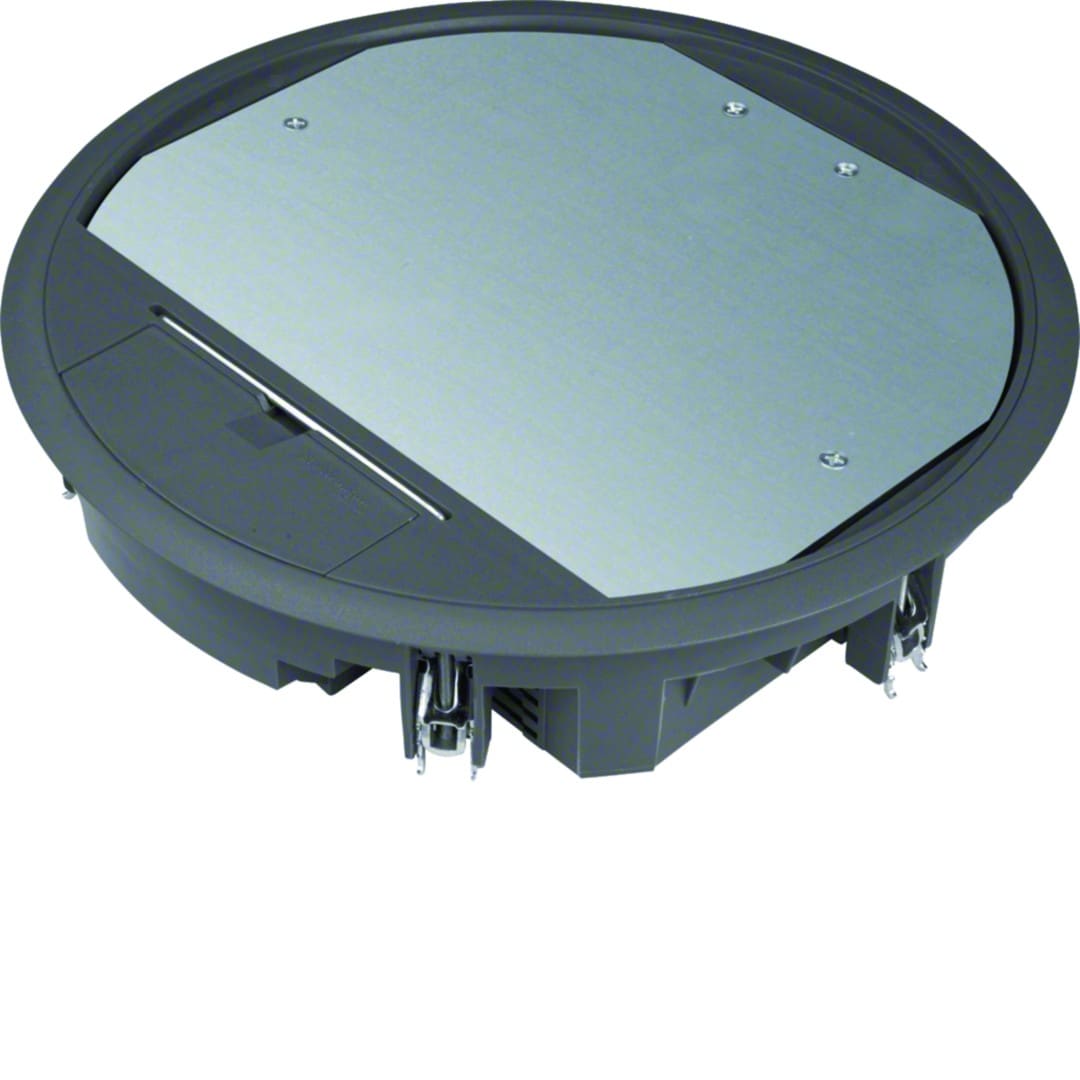 Hager - Boîte de sol ronde 24 modules diam 325mm encastrement diam 306mm noire