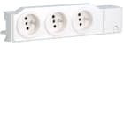 Hager - Bloc multiprises avec 3 prises rotatives