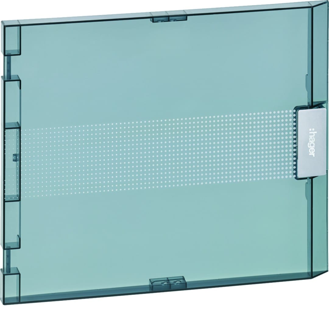 Hager - Porte transparente pour coffret vega largeur 18 modules hauteur 1 rangée