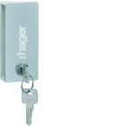 Hager - Fermeture à clé type Ronis 1242E pour porte opaque vega largeur 18 modules