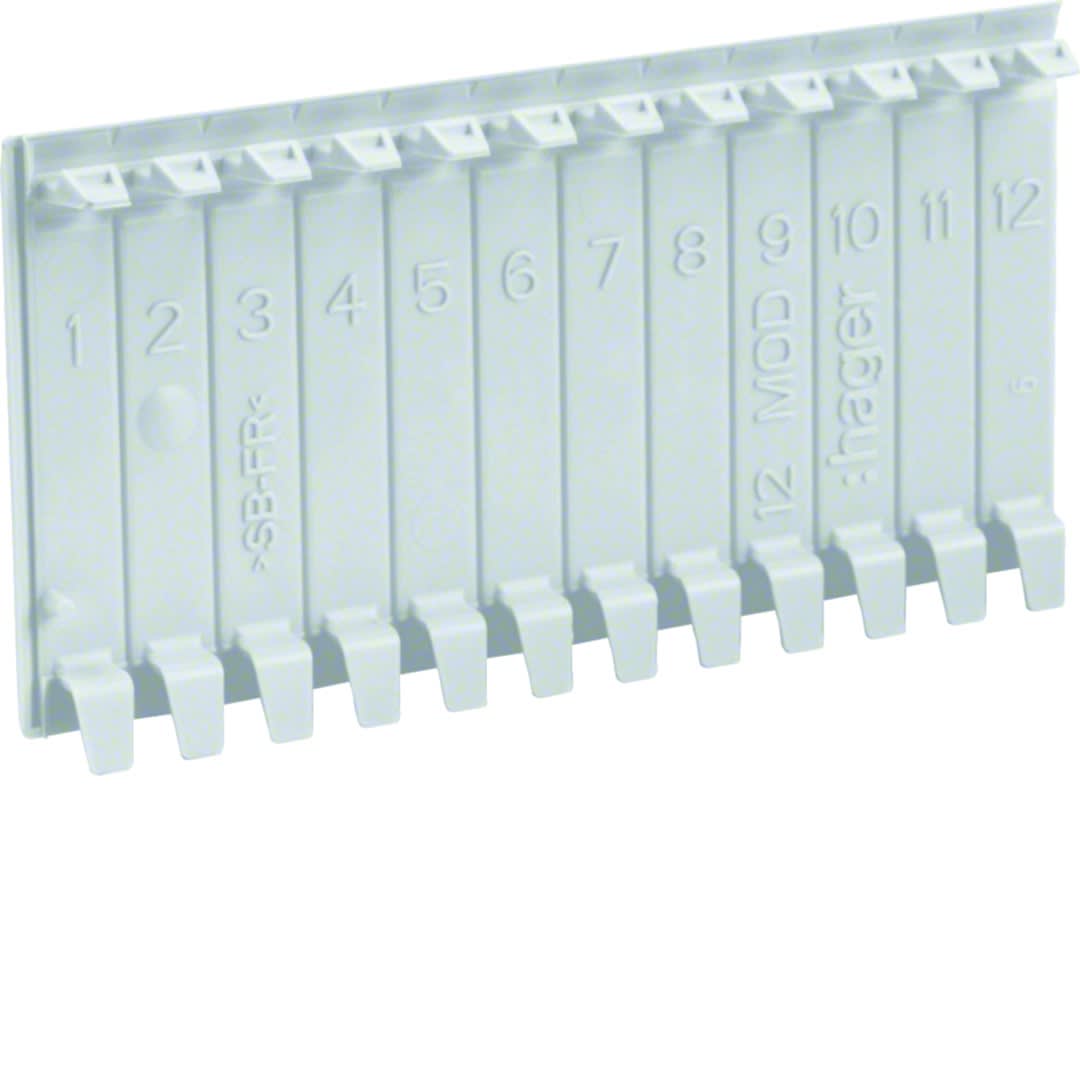 Hager - Obturateur en bande pour coffrets vector IP55 6 modules RAL 7035 gris clair