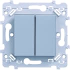 Hager - essensya Double interrutpeur Va-et-Vient Titane