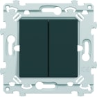 Hager - Double InterBP Duo Essensya va et vient ou bouton poussoir Anthracite