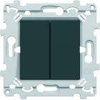 Hager - Double InterBP Duo essensya va et vient ou bouton poussoir Anthracite