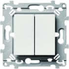 Hager - Double InterBP Duo Essensya va et vient ou bouton poussoir à griffes Pure