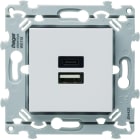 Hager - Chargeur Essensya double USB A+C 15W Finition Pure