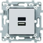 Hager - Chargeur essensya double USB A+C 15W Finition Pure