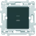 Hager - Prise Essensya USB C Charge rapide 65W Anthracite