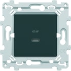 Hager - Prise essensya USB C Charge rapide 65W Anthracite