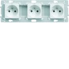Hager - Prise triple Essensya 2P+T Pré cablées Pure