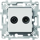 Hager - Prise essensya TV + FM double finition Pure