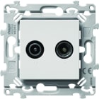 Hager - Prise Essensya TV + FM double finition Pure