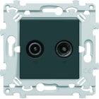 Hager - Prise Essensya TV+FM directe finition Anthracite