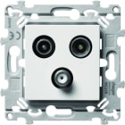 Hager - Prise Essensya TV+FM+SAT directe finition Pure