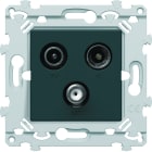 Hager - Prise Essensya TV+FM+SAT directe Anthracite