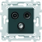 Hager - Prise essensya TV+FM+SAT directe Anthracite