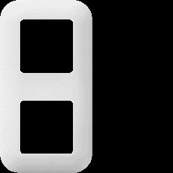 Hager - Essensya Plaque 2 postes réversible entraxe 71mm Blanc