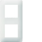 Essensya Plaque 2 postes reversible entraxe 71mm Blanc