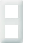 Hager - Plaque de finition essensya 2 postes Pure entraxe 71 mm