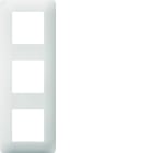 Hager - Plaque de finition Essensya 3 postes Pure