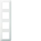 Hager - Plaque de finition Essensya 4 postes Pure entraxe 71 mm