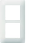 Hager - essensya Plaque 2 postes verticale entraxe 57mm, Blanc