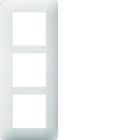 Hager - Plaque de finition Essensya 3 postes Pure entraxe 57 mm