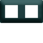 Hager - Plaque de finition Essensya 2 postes Anthracite