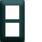 Hager - Plaque de finition essensya 2 postes Anthracite entraxe 57 mm