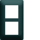 Hager - Plaque de finition Essensya 2 postes Anthracite entraxe 57 mm