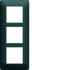 Hager - Plaque de finition essensya 3 postes Anthracite entraxe 57 mm