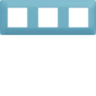 Hager - Plaque de finition Essensya 3 postes Rivera