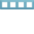 Hager - Plaque de finition essensya 4 postes Rivera