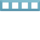 Hager - Plaque de finition Essensya 4 postes Rivera