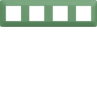 Hager - Plaque de finition essensya 4 postes Botanic