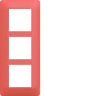 Hager - Plaque de finition essensya 3 postes Coral entraxe 57 mm