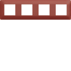 Hager - Plaque de finition essensya 4 postes Sierra