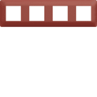 Hager - Plaque de finition Essensya 4 postes Sierra