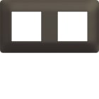 Hager - Plaque de finition essensya 2 postes Terra