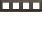 Hager - Plaque de finition Essensya 4 postes Terra