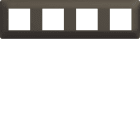 Hager - Plaque de finition essensya 4 postes Terra