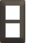 Hager - Plaque de finition essensya 2 postes Terra entraxe 57 mm