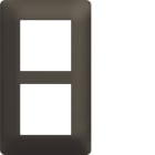 Hager - Plaque de finition Essensya 2 postes Terra entraxe 57 mm