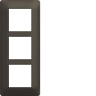 Hager - Plaque de finition essensya 3 postes Terra entraxe 57 mm